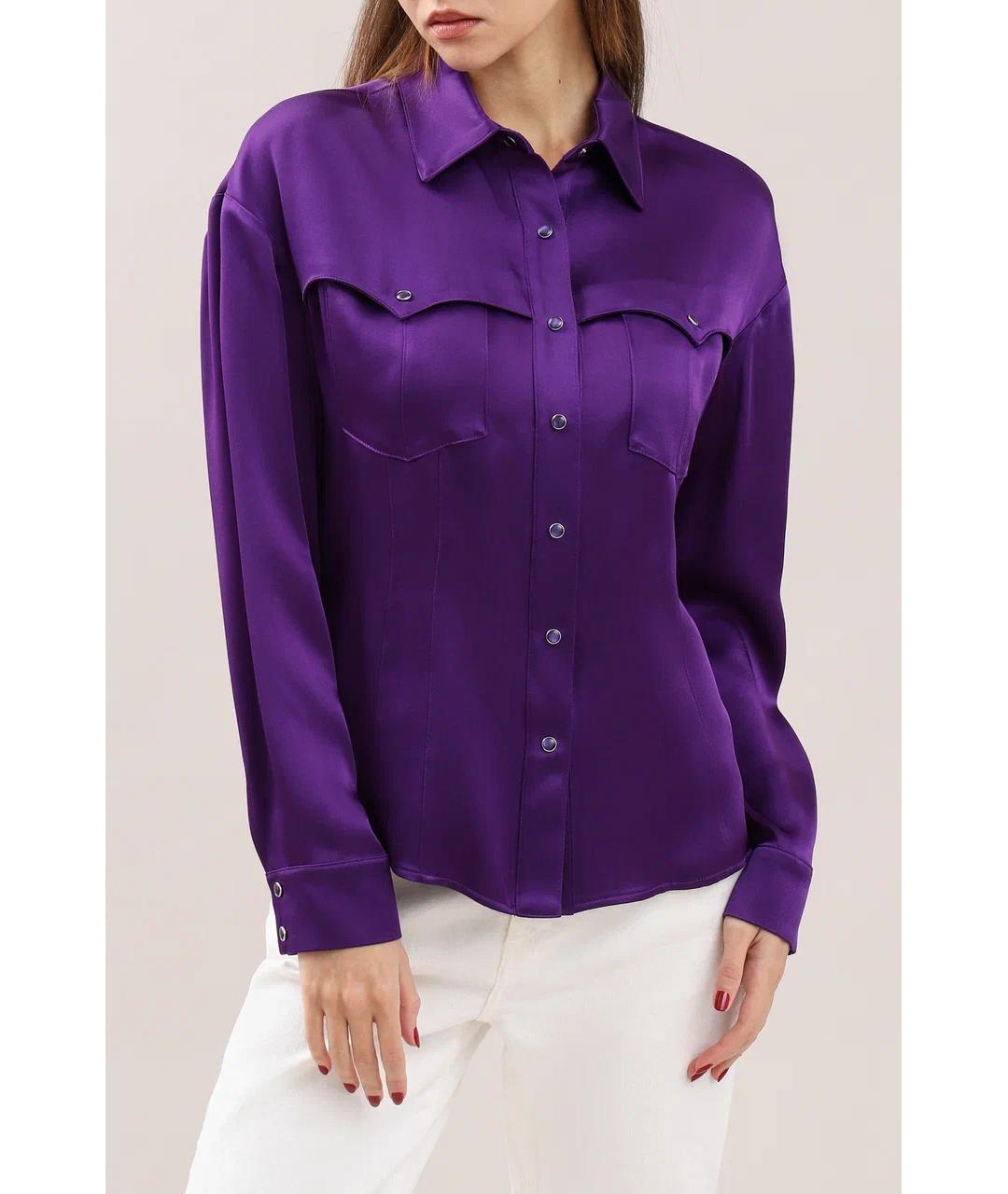 TOM FORD Фиолетовая ацетатная блузы, фото 2