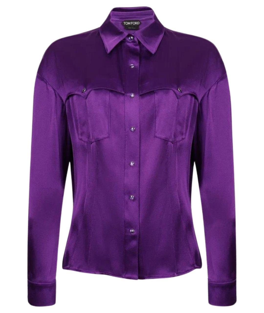 TOM FORD Фиолетовая ацетатная блузы, фото 1