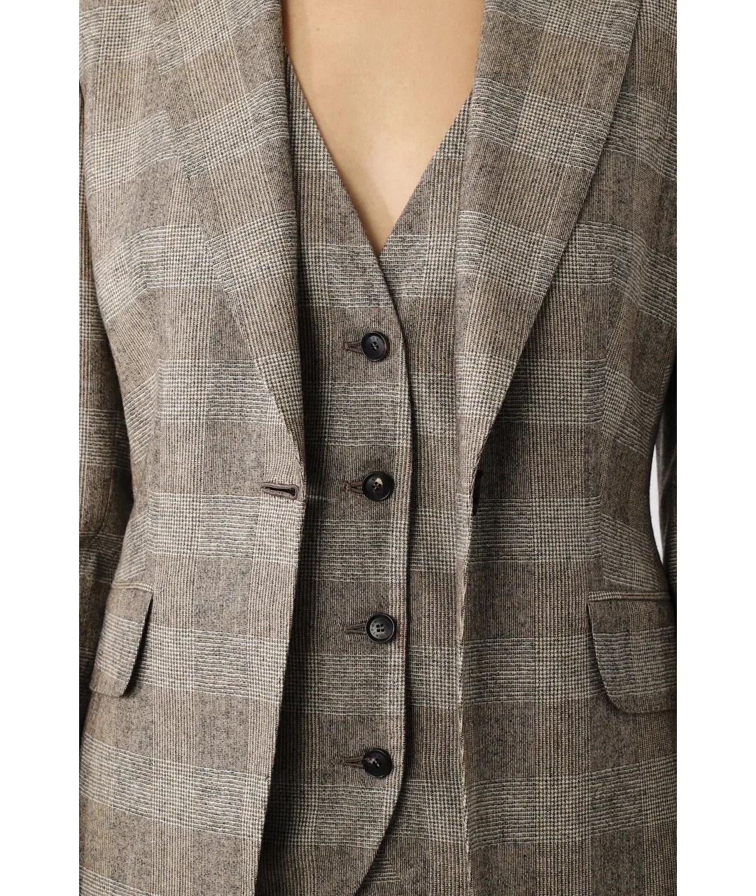 KITON Коричневый шерстяной жакет/пиджак, фото 4