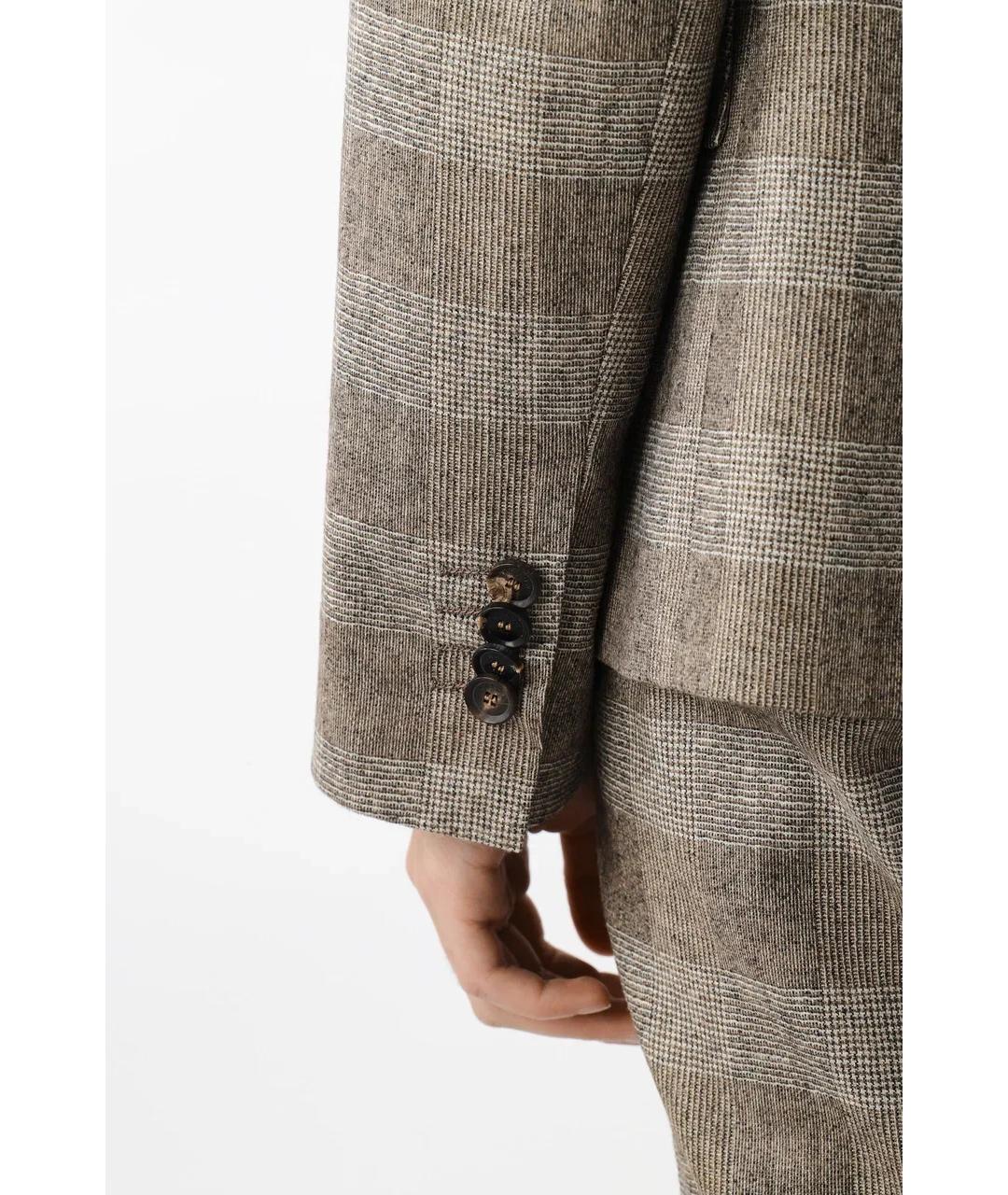 KITON Коричневый шерстяной жакет/пиджак, фото 5