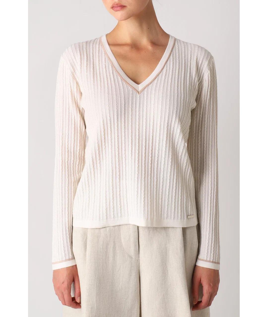 KITON Белый кашемировый джемпер / свитер, фото 2