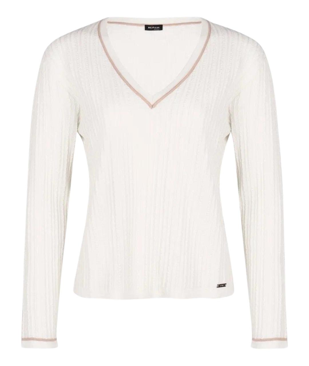 KITON Белый кашемировый джемпер / свитер, фото 1