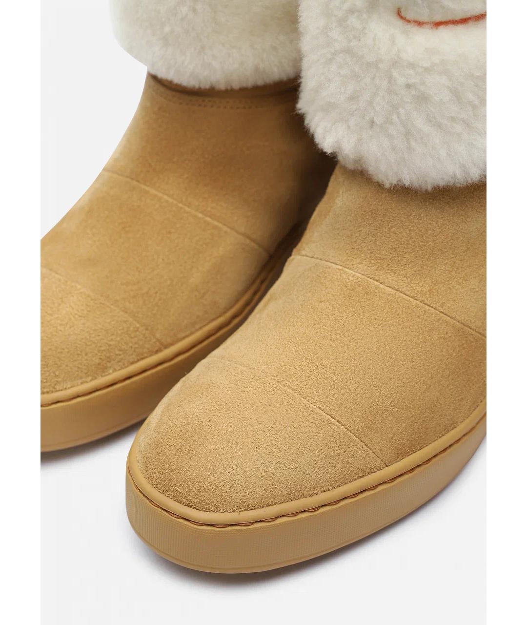 SANTONI Коричневые замшевые сапоги, фото 3