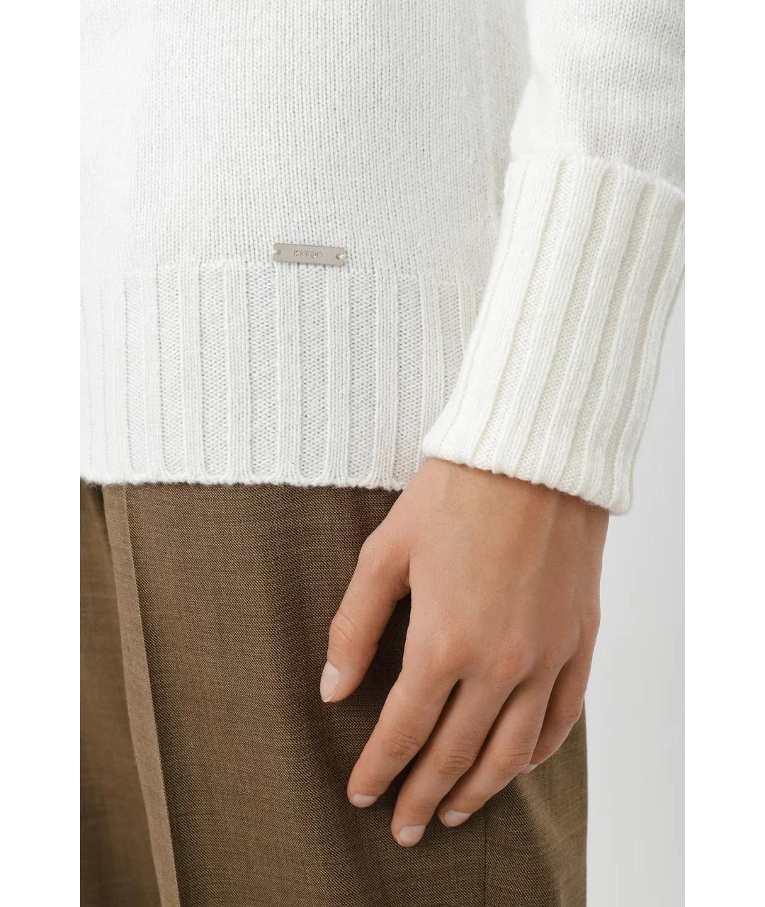 KITON Белый кашемировый джемпер / свитер, фото 5
