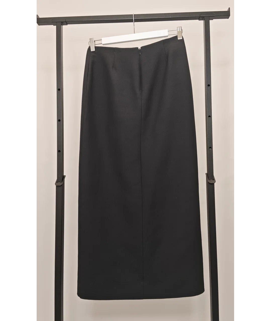 VALENTINO Черная шерстяная юбка миди, фото 7