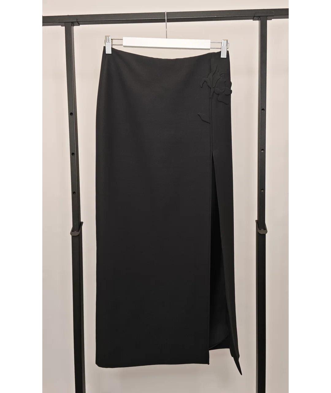 VALENTINO Черная шерстяная юбка миди, фото 6