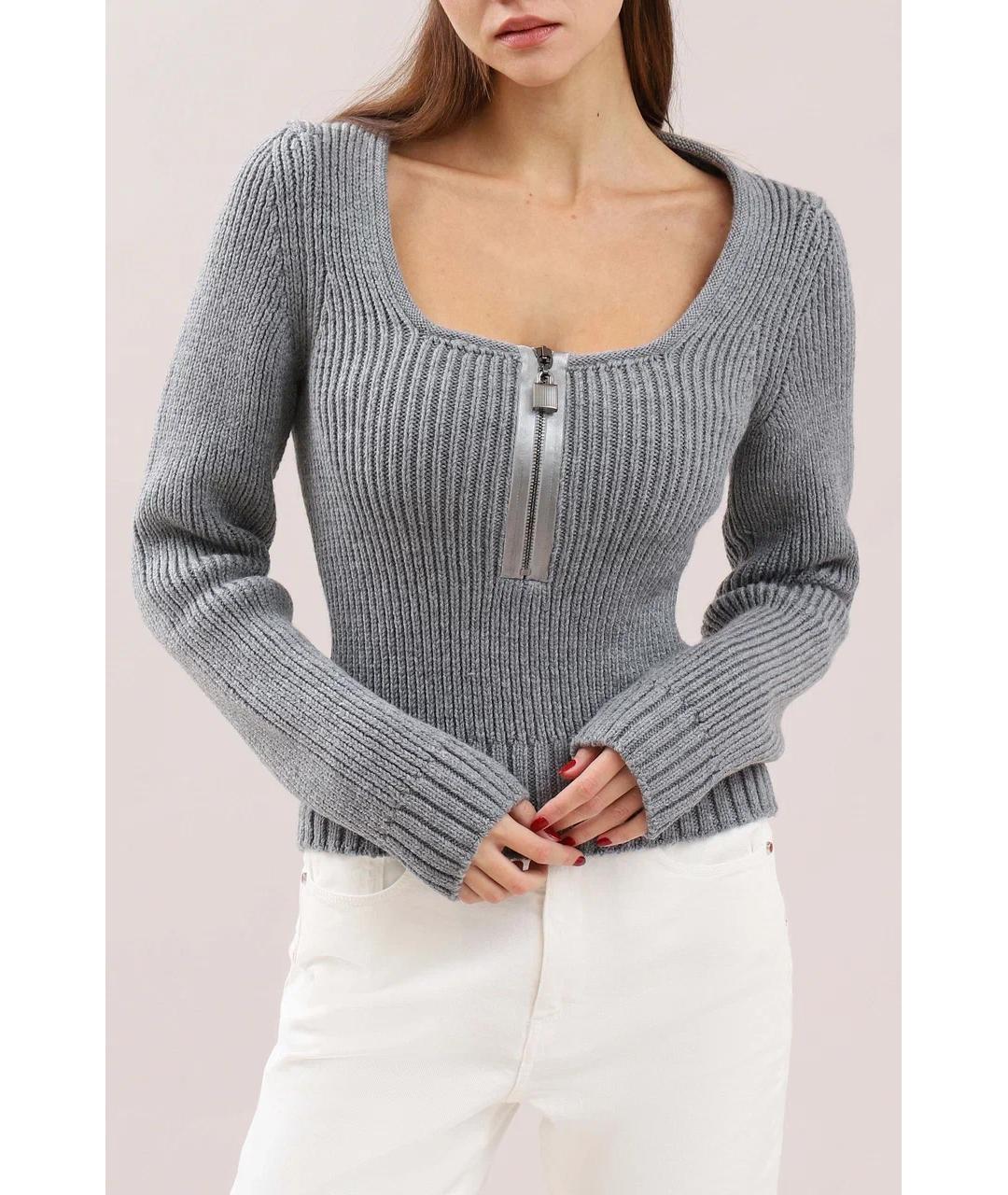 TOM FORD Серый шерстяной джемпер / свитер, фото 2