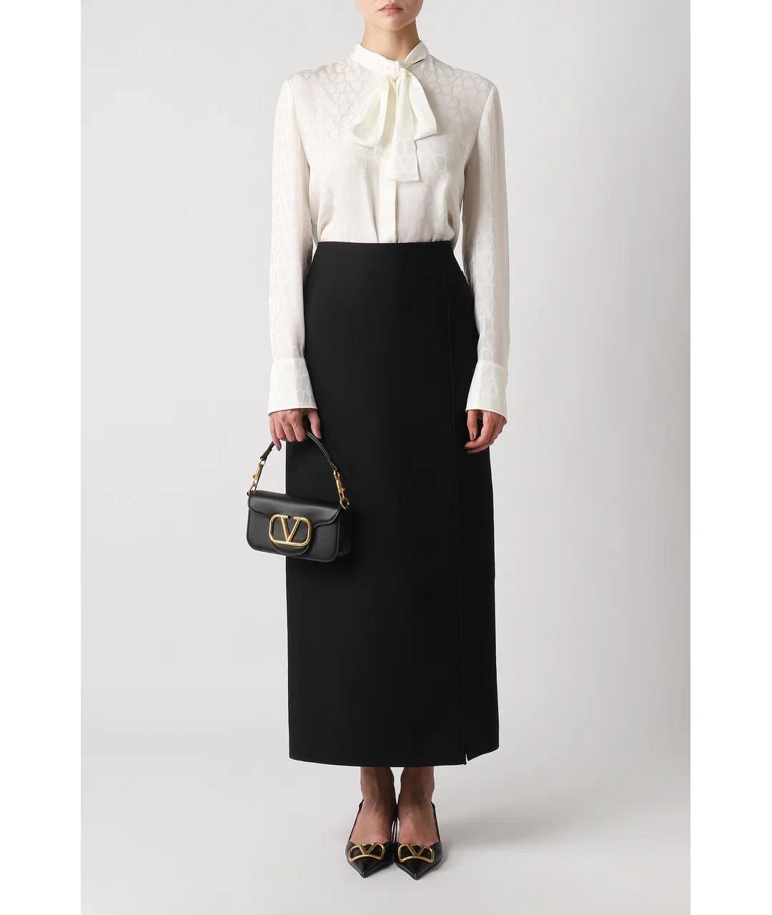 VALENTINO Белая шелковая блузы, фото 2