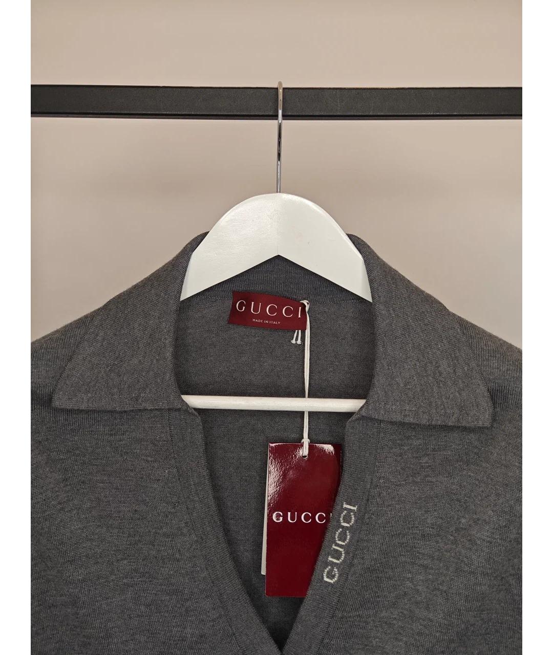 GUCCI Серый шерстяной джемпер / свитер, фото 7