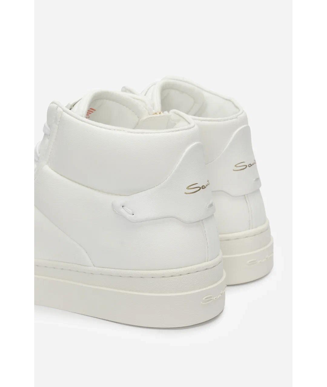 SANTONI Белые синтетические кеды, фото 4