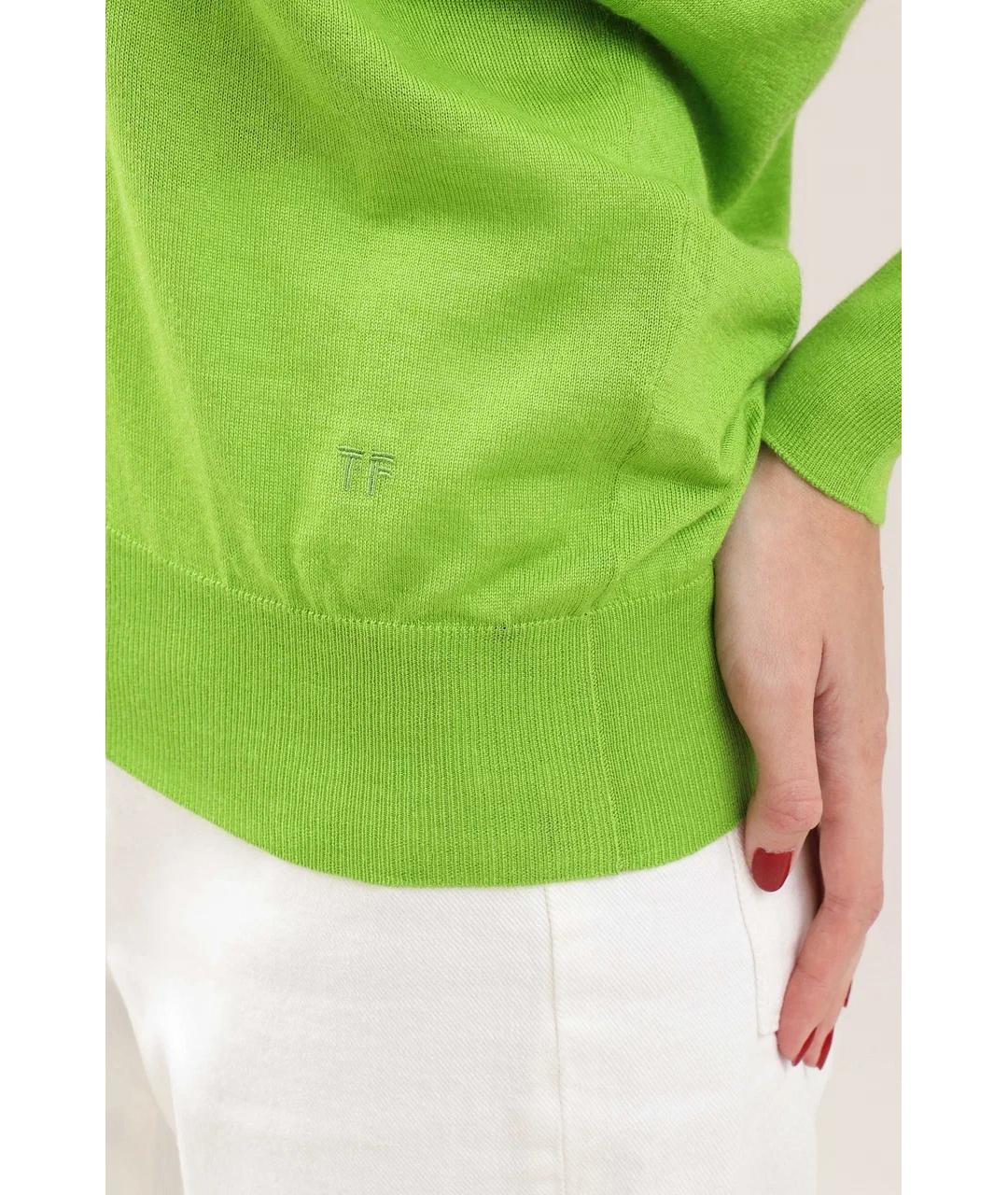 TOM FORD Зеленый кашемировый джемпер / свитер, фото 4