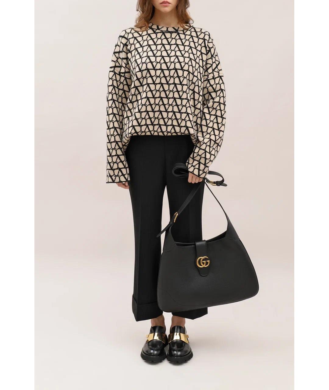 VALENTINO Бежевый шерстяной джемпер / свитер, фото 5