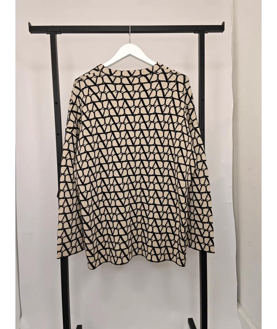 VALENTINO Бежевый шерстяной джемпер / свитер, фото 6