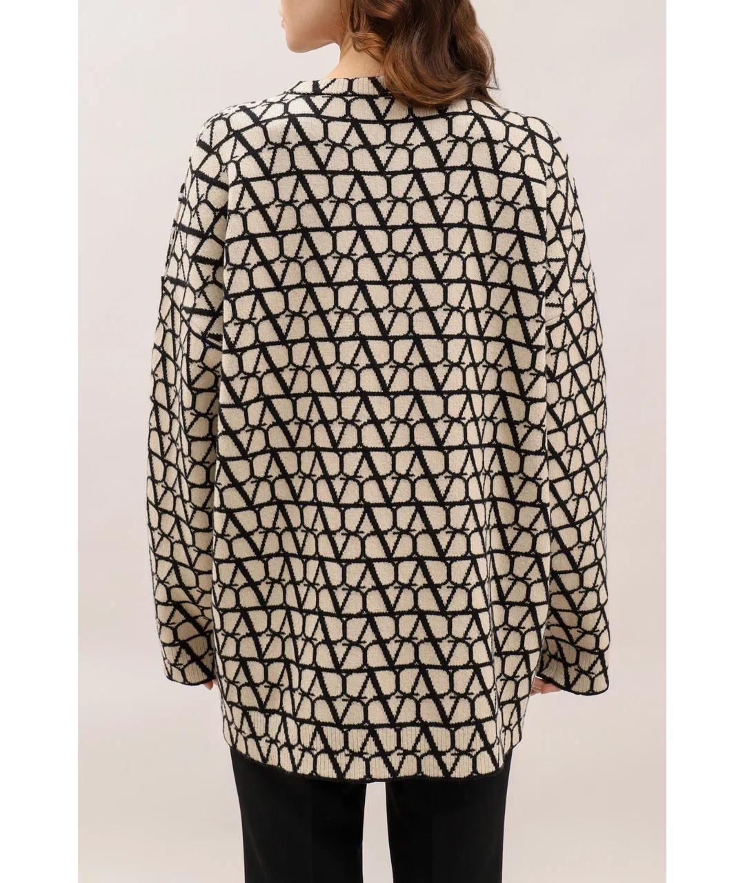 VALENTINO Бежевый шерстяной джемпер / свитер, фото 3