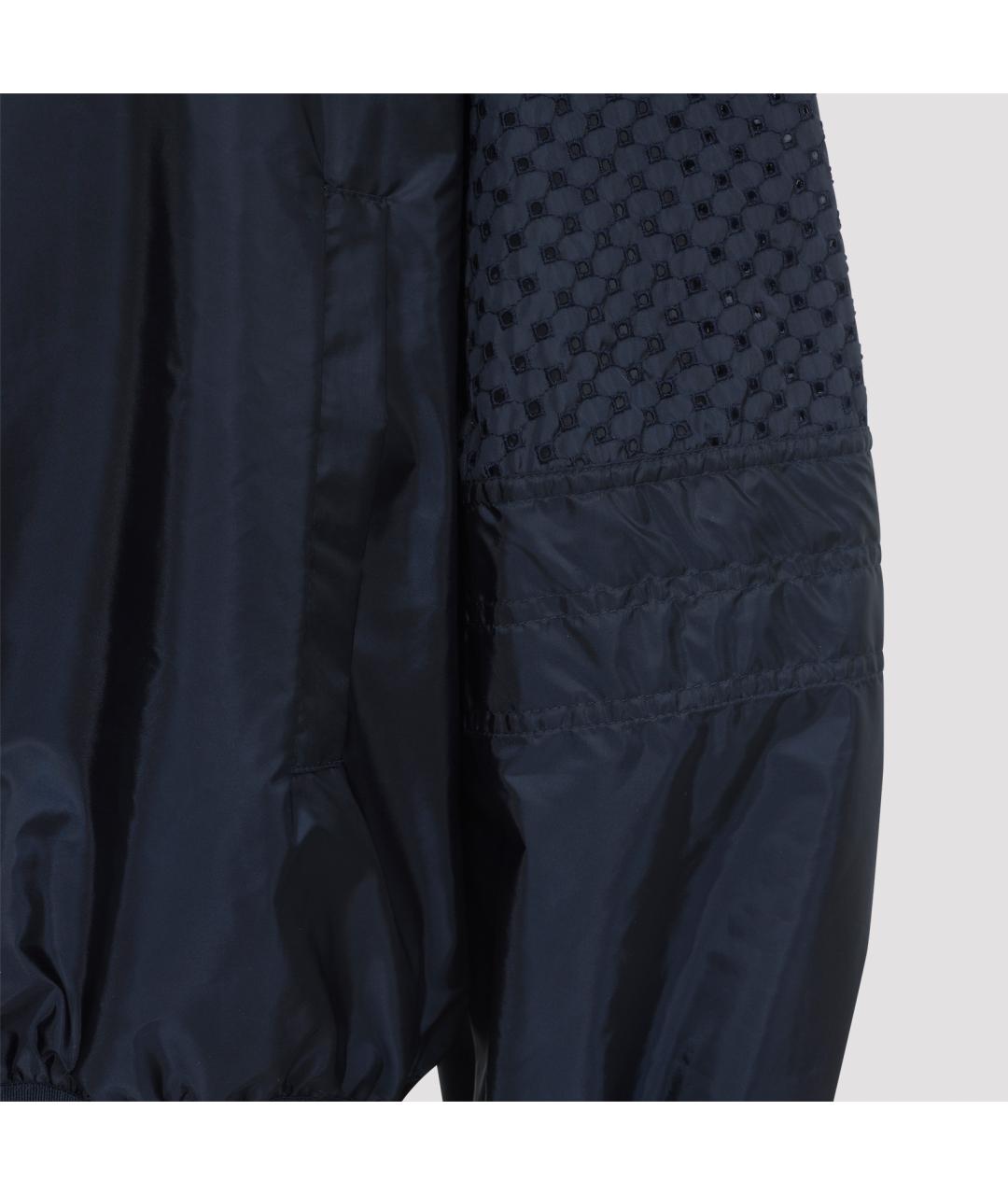 MONCLER Темно-синяя полиамидовая куртка, фото 4