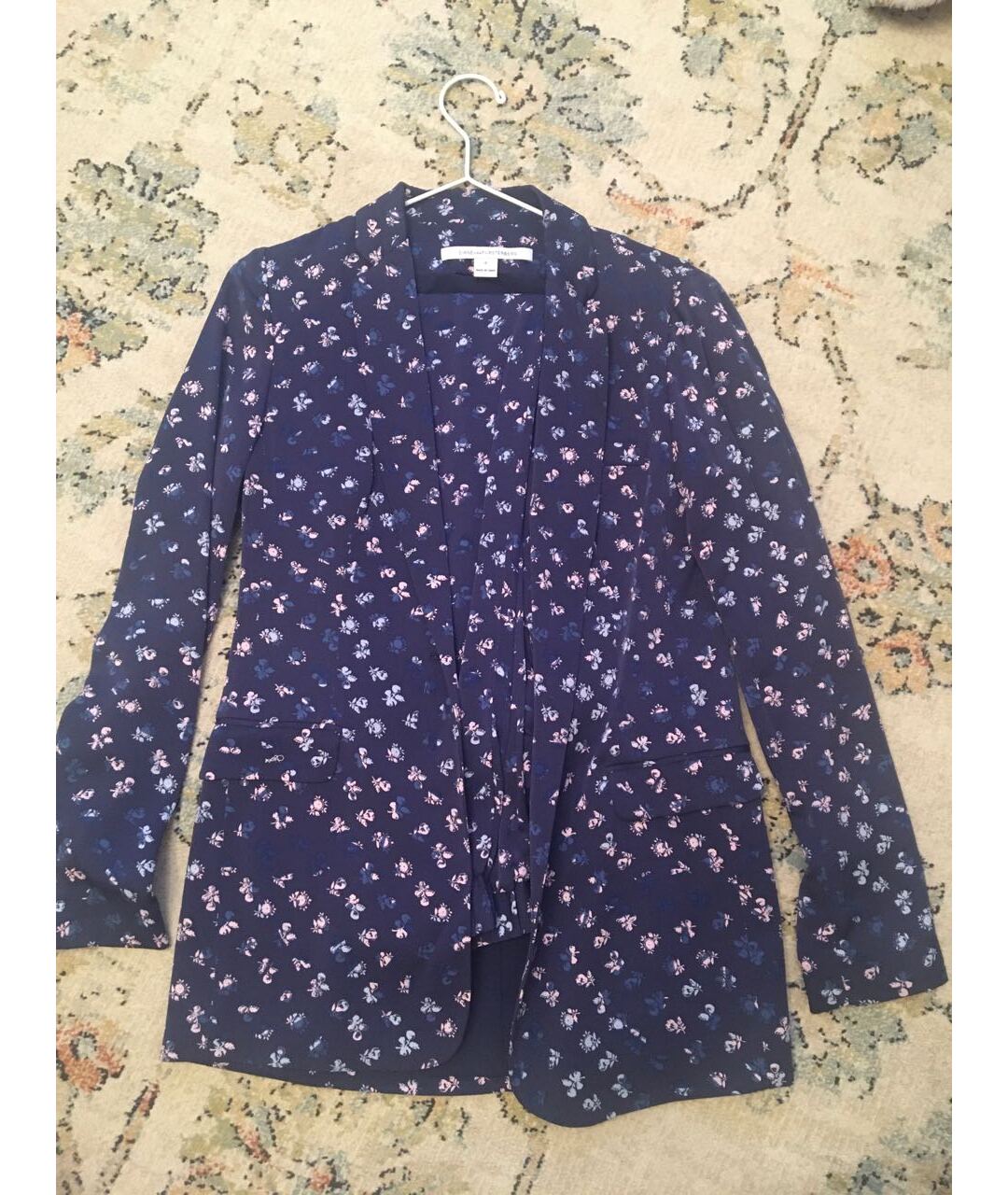 DIANE VON FURSTENBERG Мульти шелковый костюм с брюками, фото 4