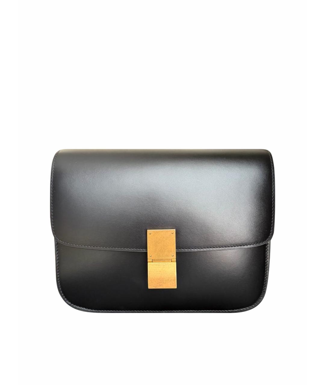 CELINE Черная кожаная сумка через плечо, фото 1