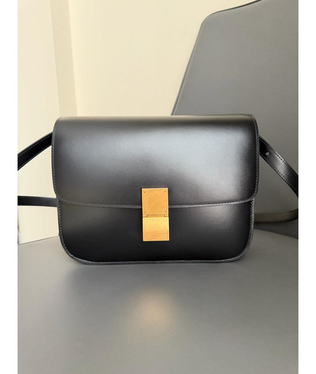 CELINE Черная кожаная сумка через плечо, фото 7
