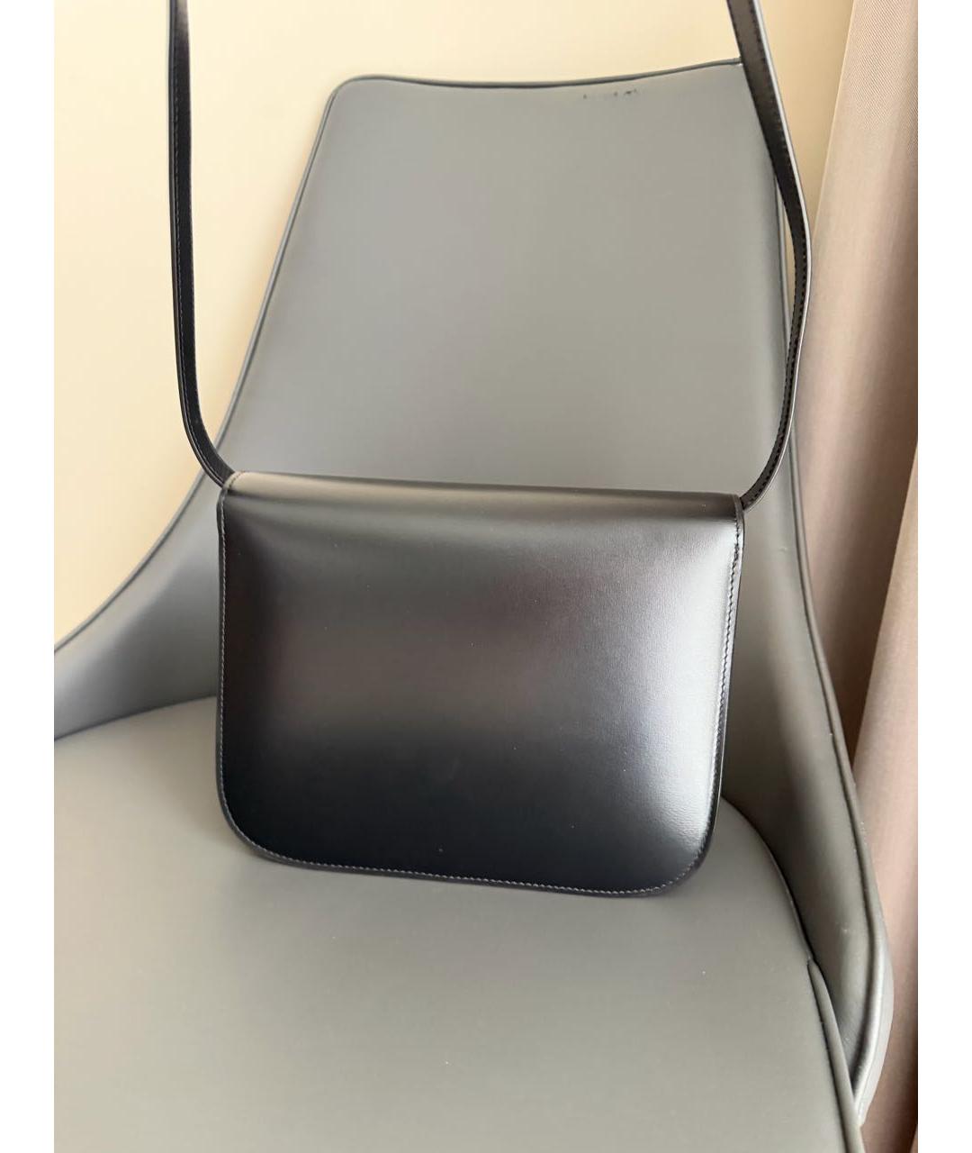 CELINE Черная кожаная сумка через плечо, фото 3