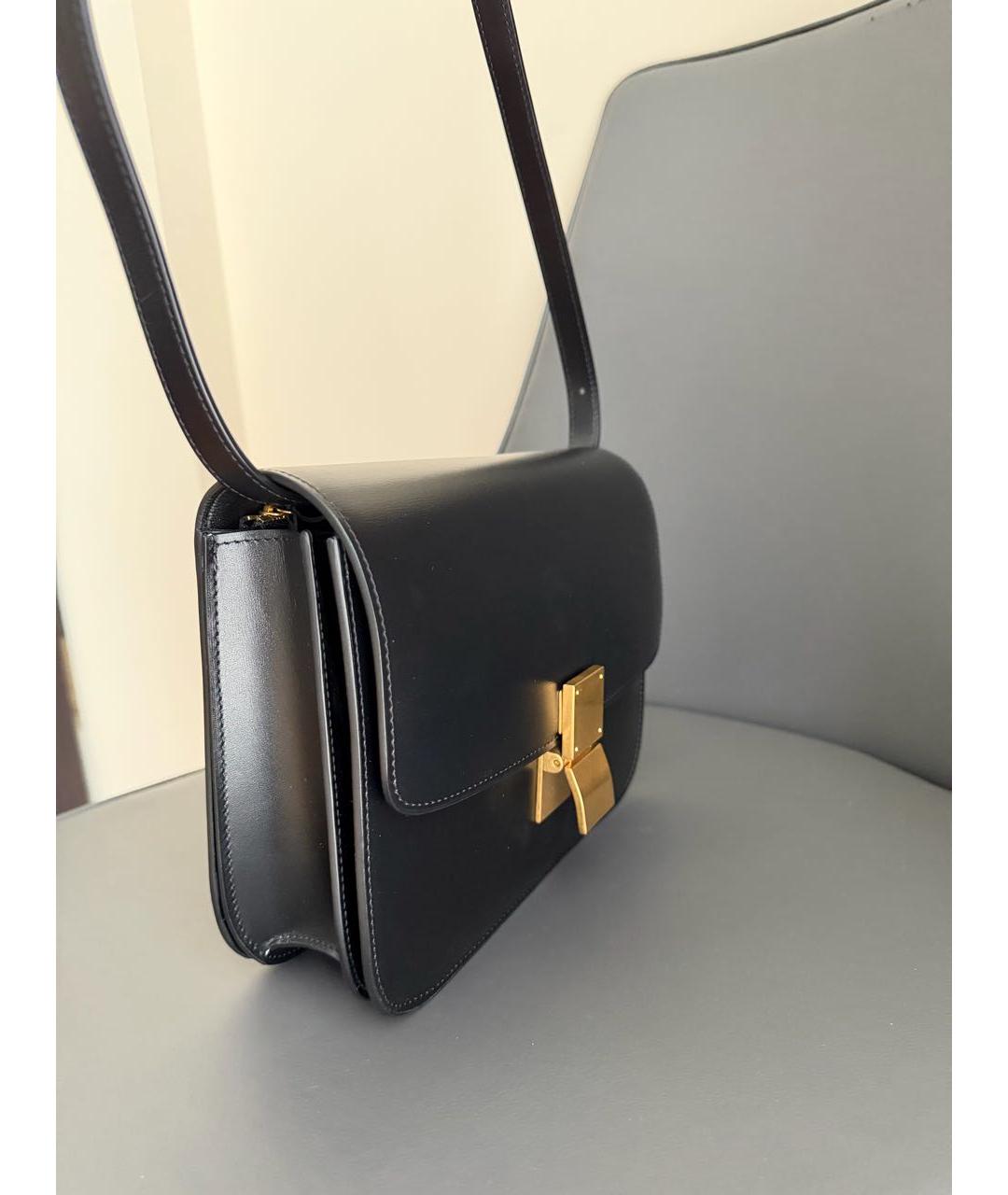 CELINE Черная кожаная сумка через плечо, фото 2