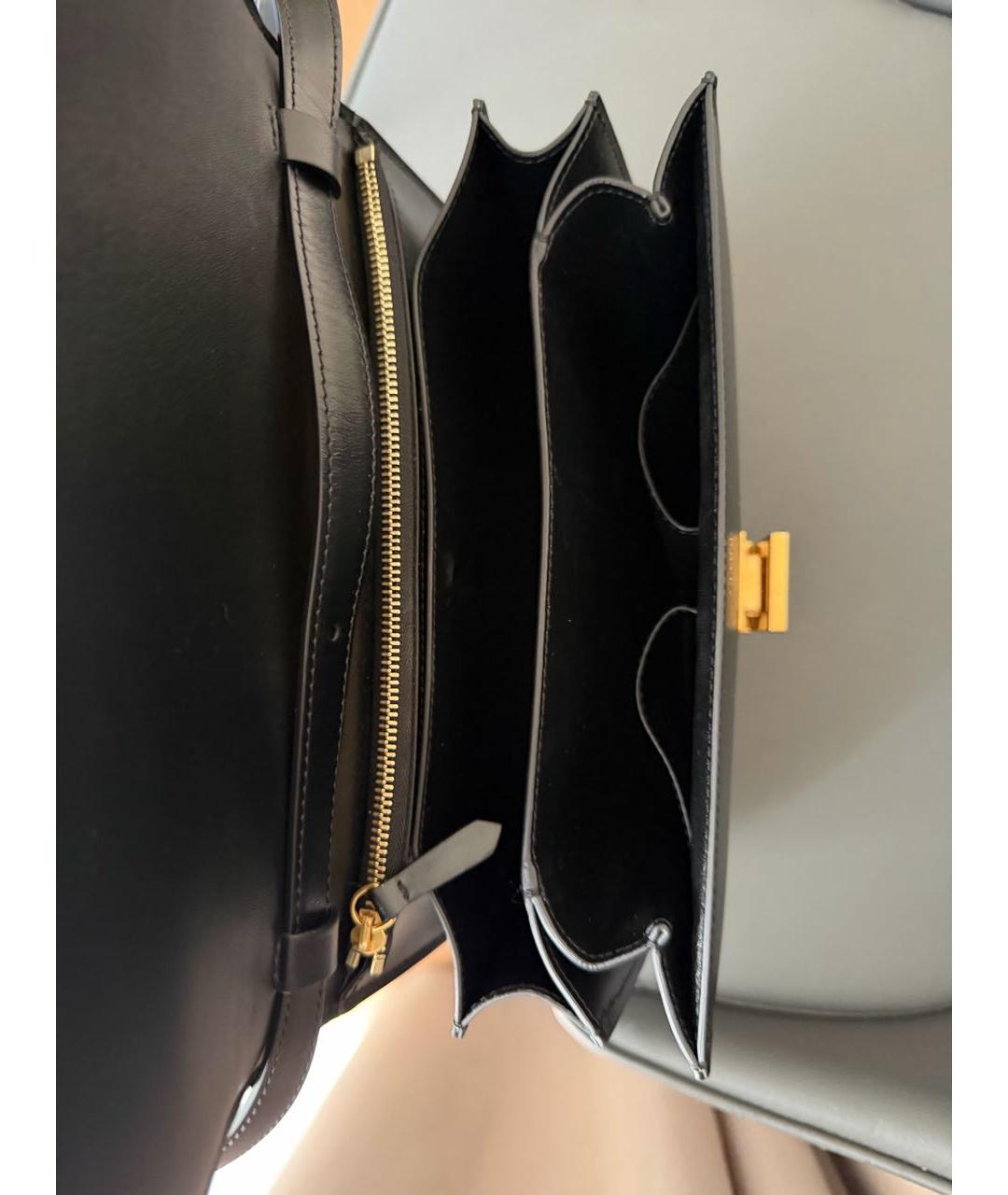 CELINE Черная кожаная сумка через плечо, фото 4