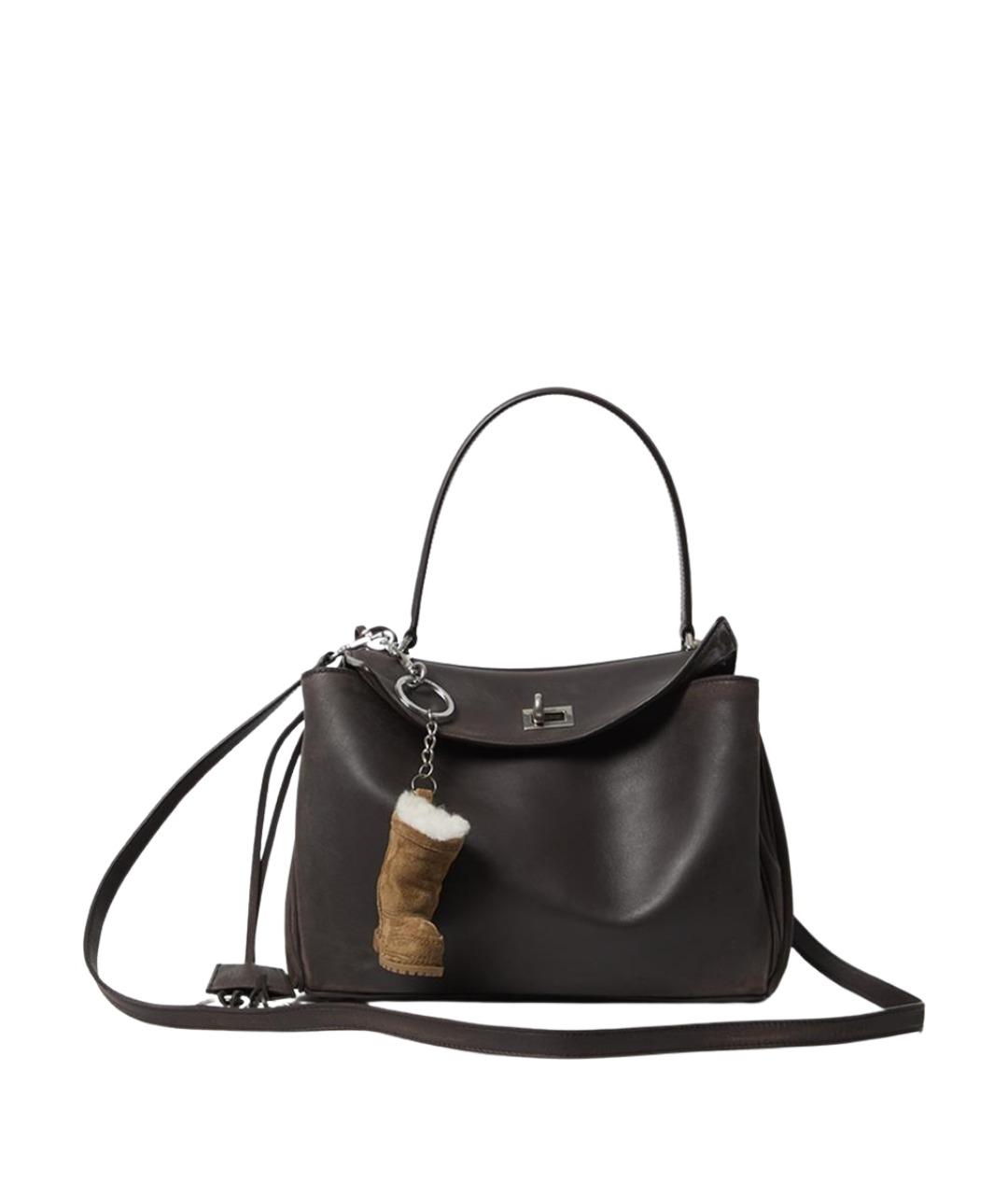 BALENCIAGA Коричневая кожаная сумка тоут, фото 1