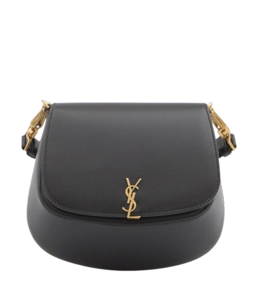 SAINT LAURENT Черная кожаная сумка через плечо, фото 1