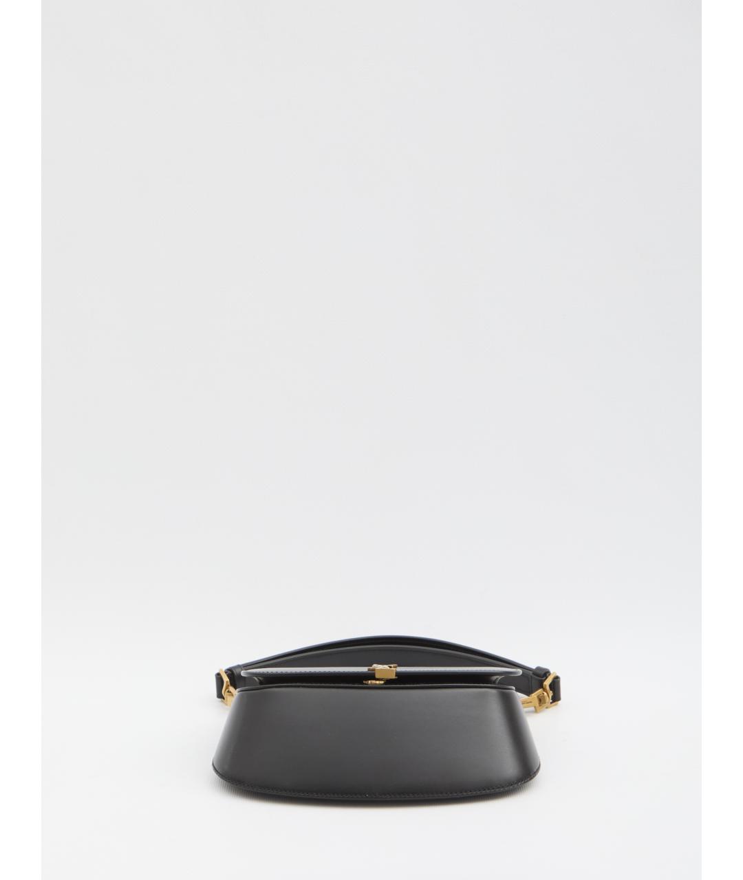 SAINT LAURENT Черная кожаная сумка через плечо, фото 3