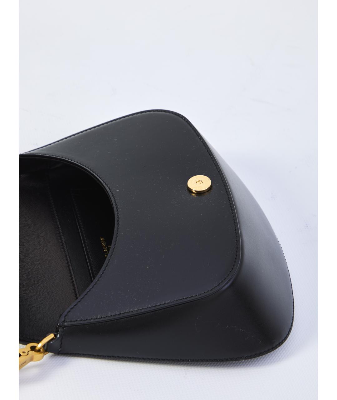 SAINT LAURENT Черная кожаная сумка через плечо, фото 4