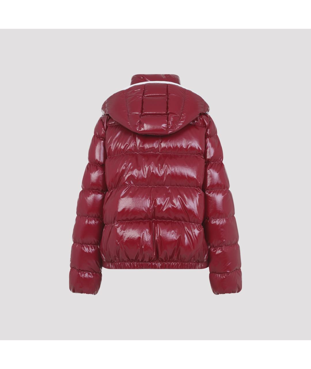 MONCLER Бордовая полиамидовая куртка, фото 3