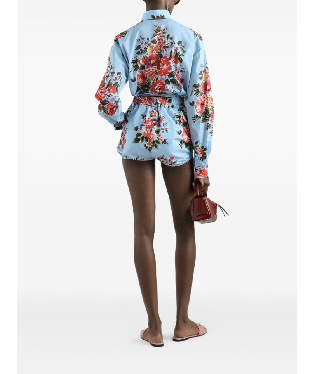 DOLCE&GABBANA Голубая хлопковая рубашка, фото 4