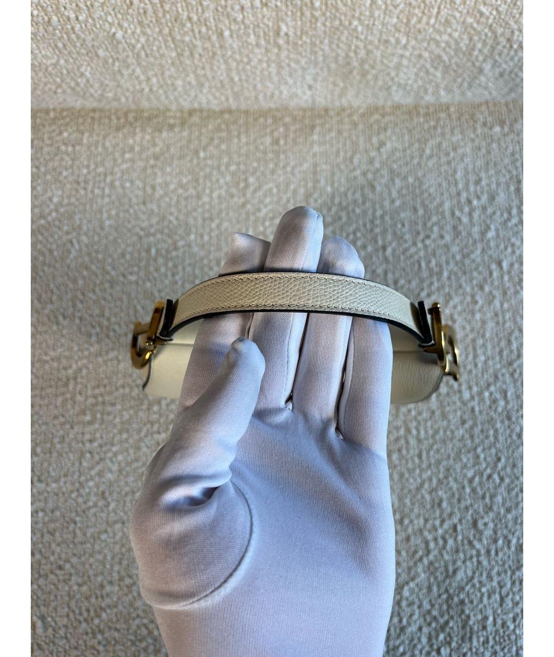 CHRISTIAN DIOR Бежевая кожаная сумка с короткими ручками, фото 6