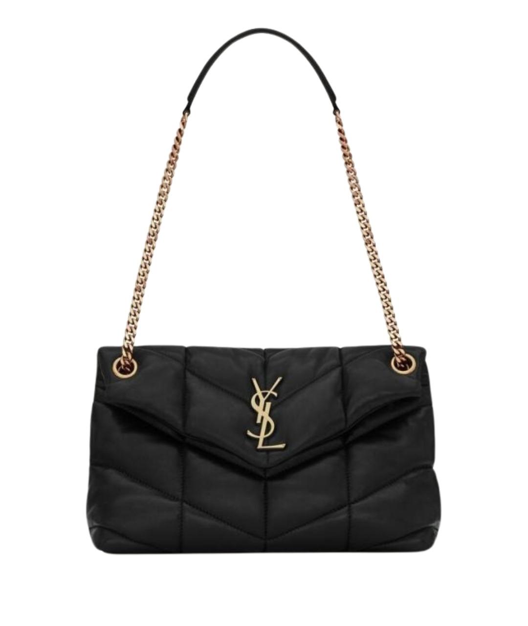 SAINT LAURENT Черная кожаная сумка через плечо, фото 1