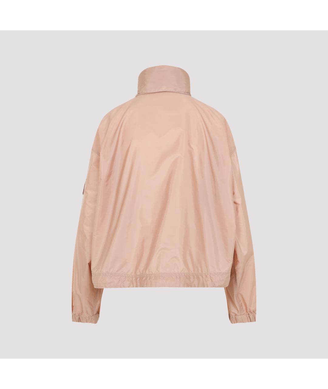 MONCLER Розовая полиамидовая куртка, фото 2