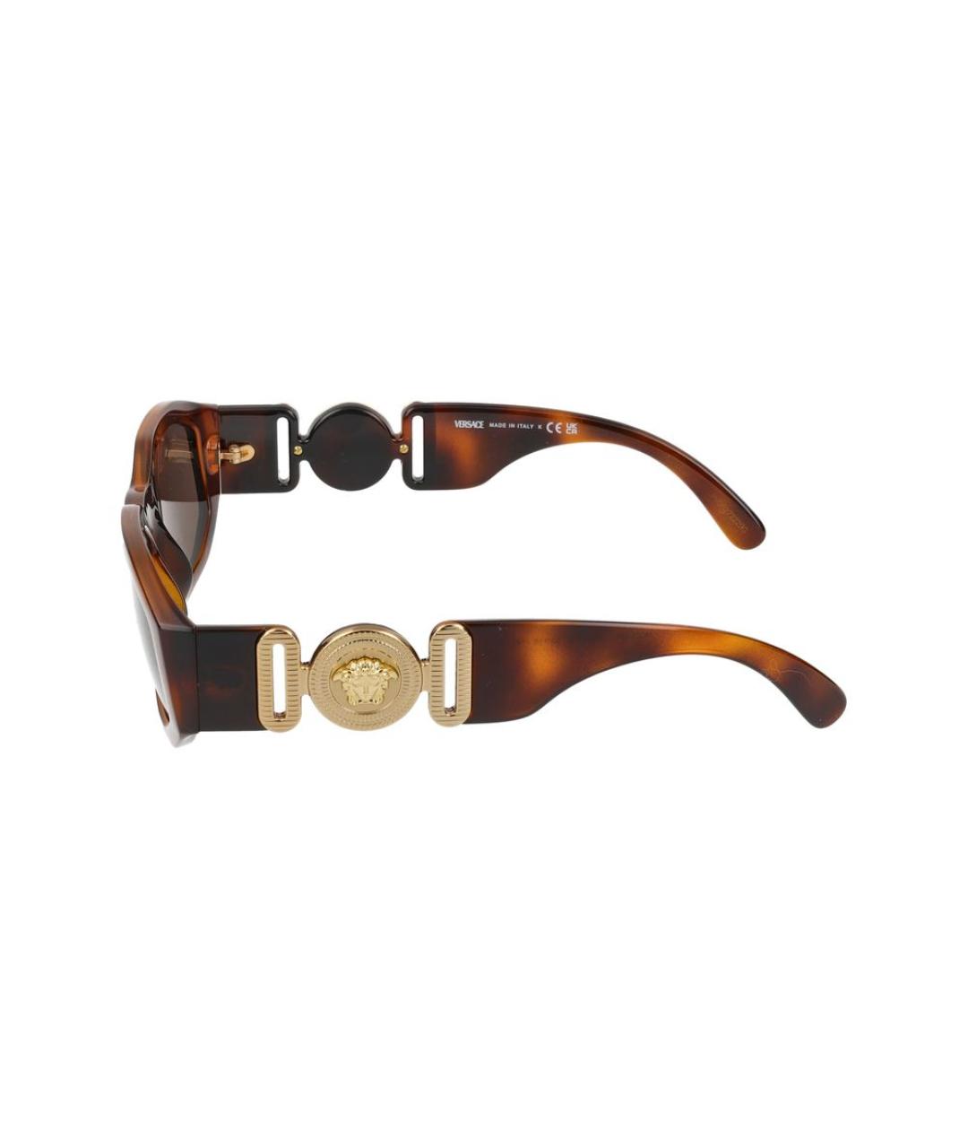 VERSACE Коричневые солнцезащитные очки, фото 3
