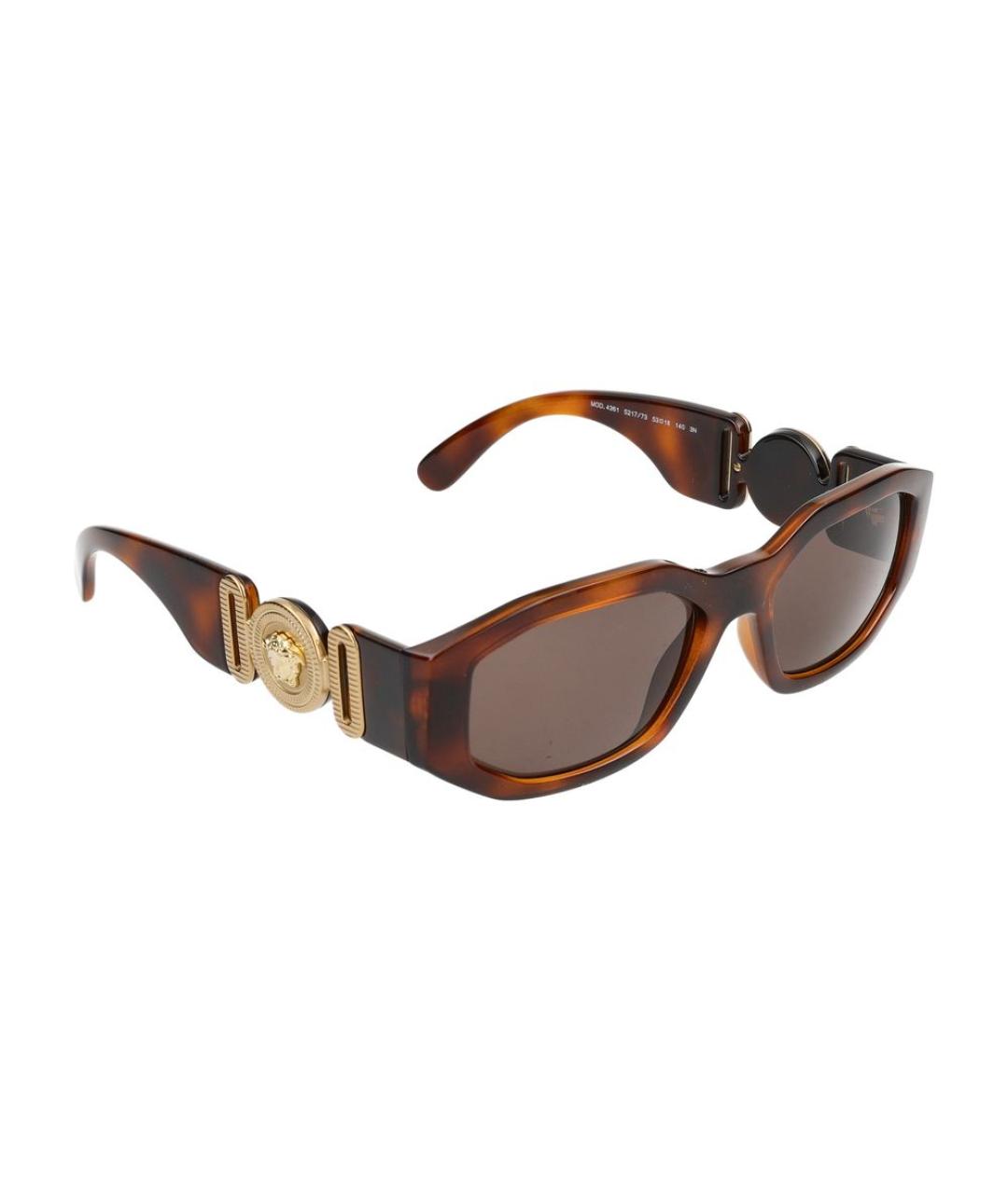 VERSACE Коричневые солнцезащитные очки, фото 4
