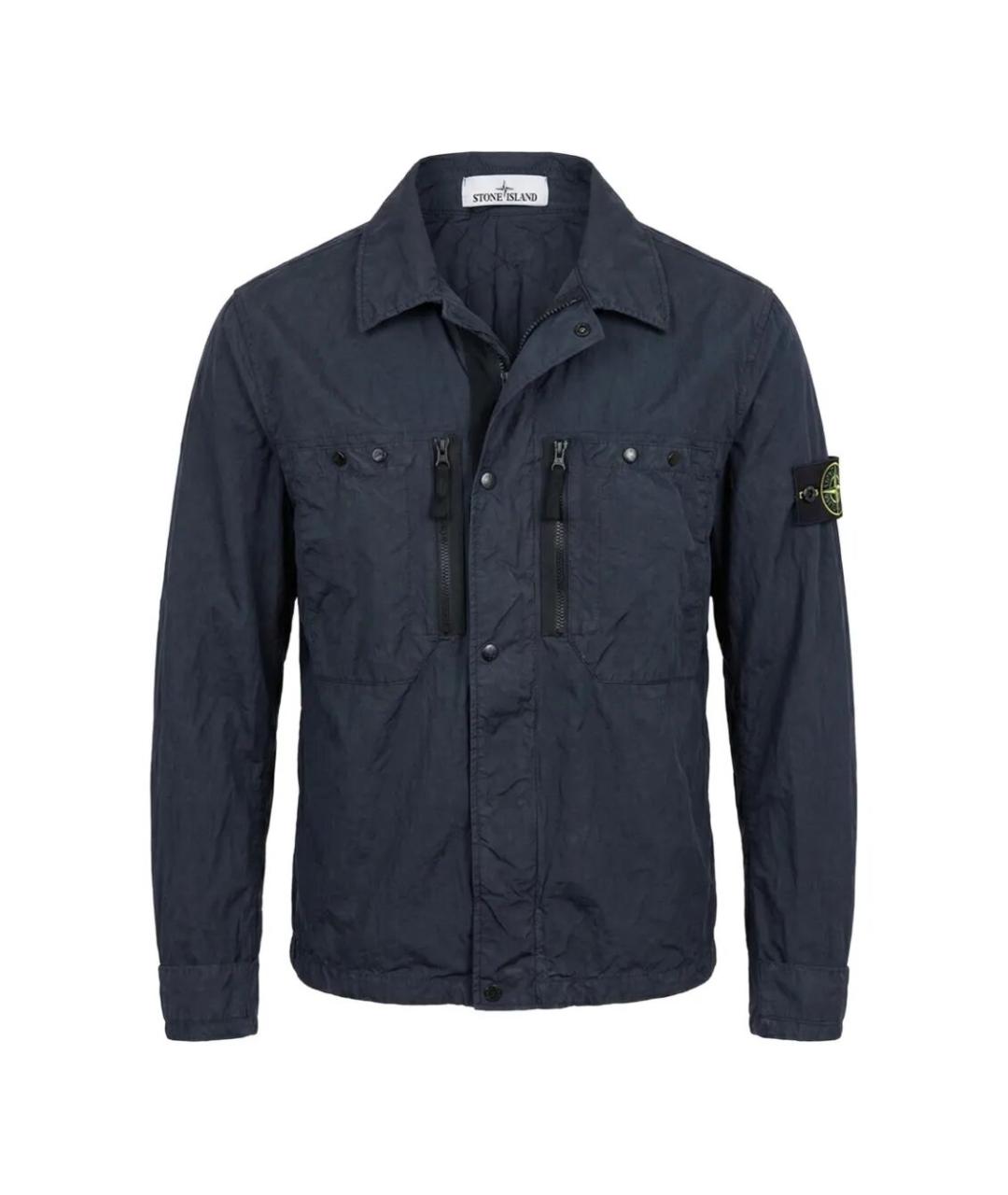 STONE ISLAND Синяя кэжуал рубашка, фото 4