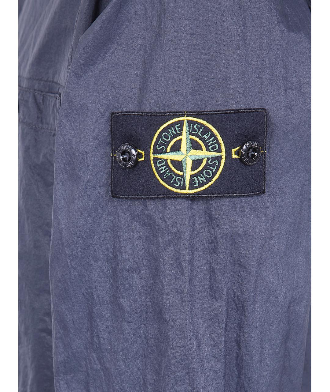 STONE ISLAND Синяя кэжуал рубашка, фото 3