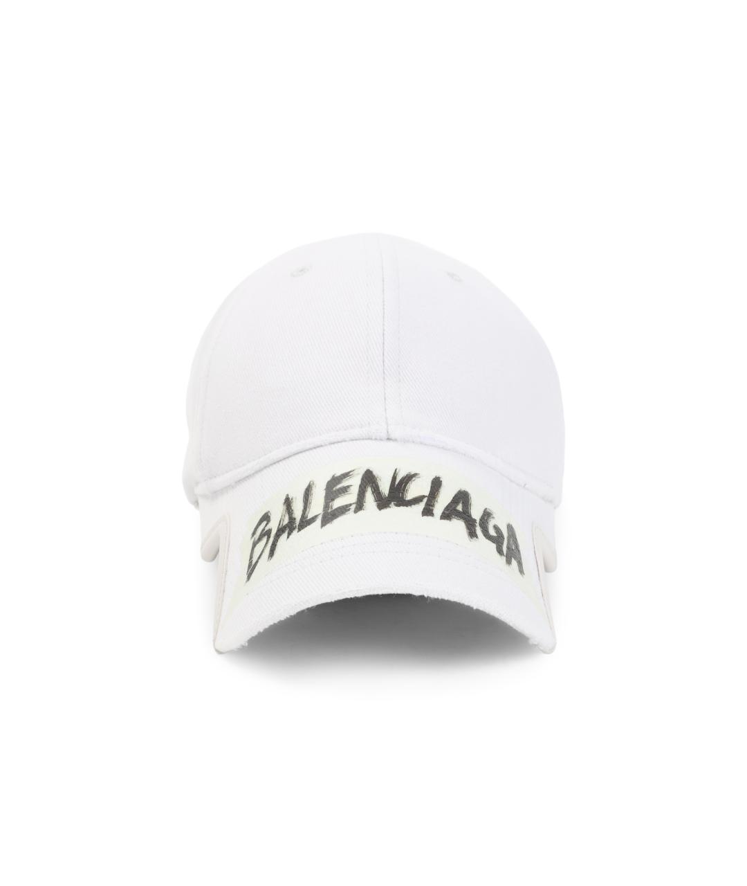 BALENCIAGA Белая хлопковая кепка/бейсболка, фото 1