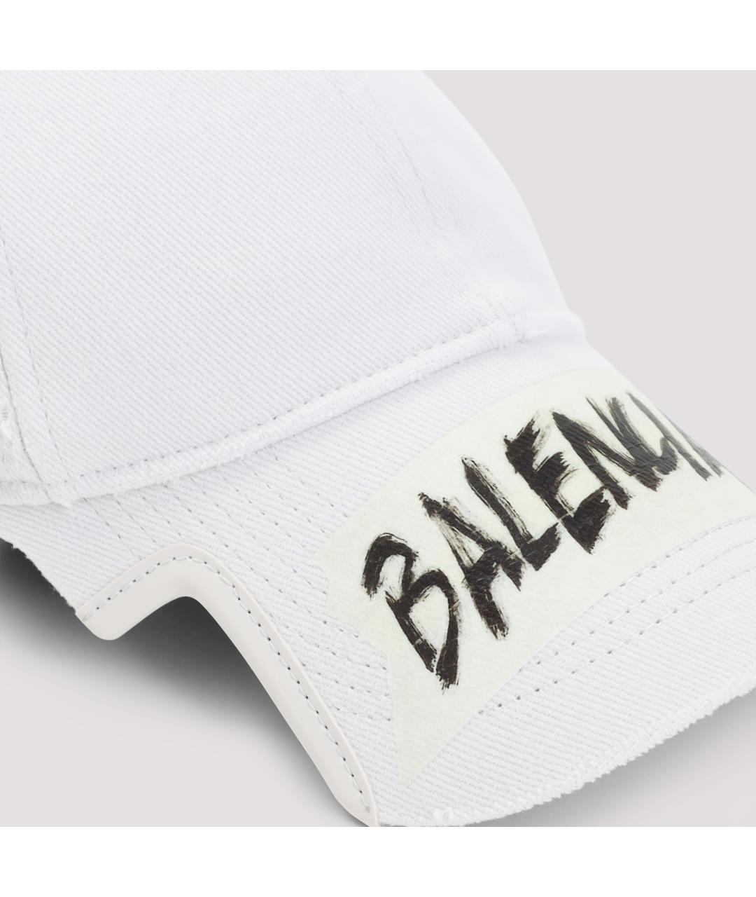 BALENCIAGA Белая хлопковая кепка/бейсболка, фото 3