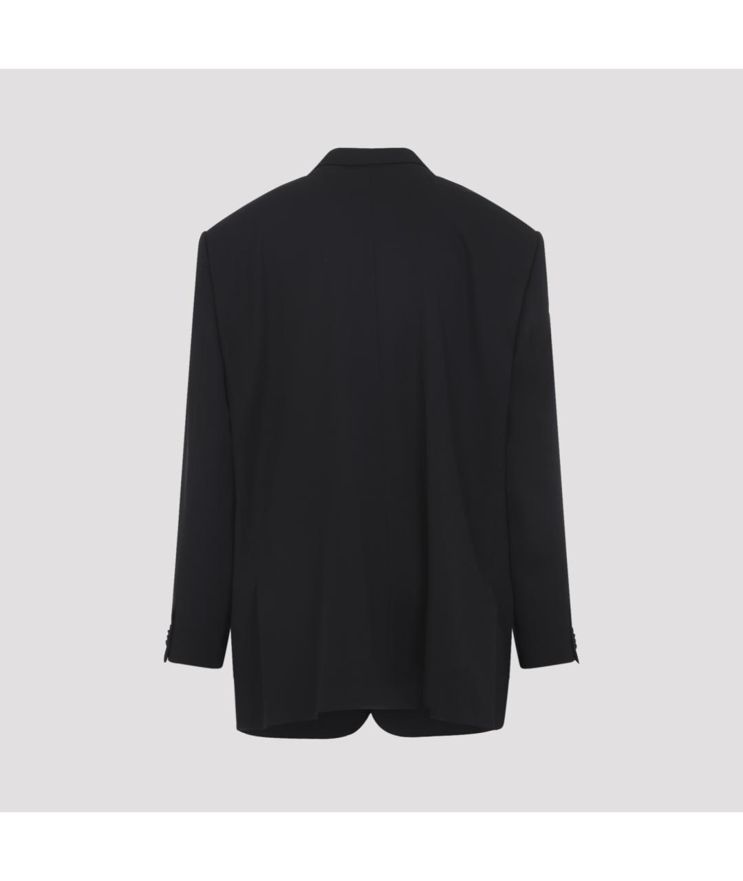 BALENCIAGA Черный шерстяной пиджак, фото 3
