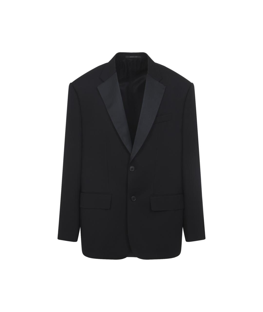 BALENCIAGA Черный шерстяной пиджак, фото 1