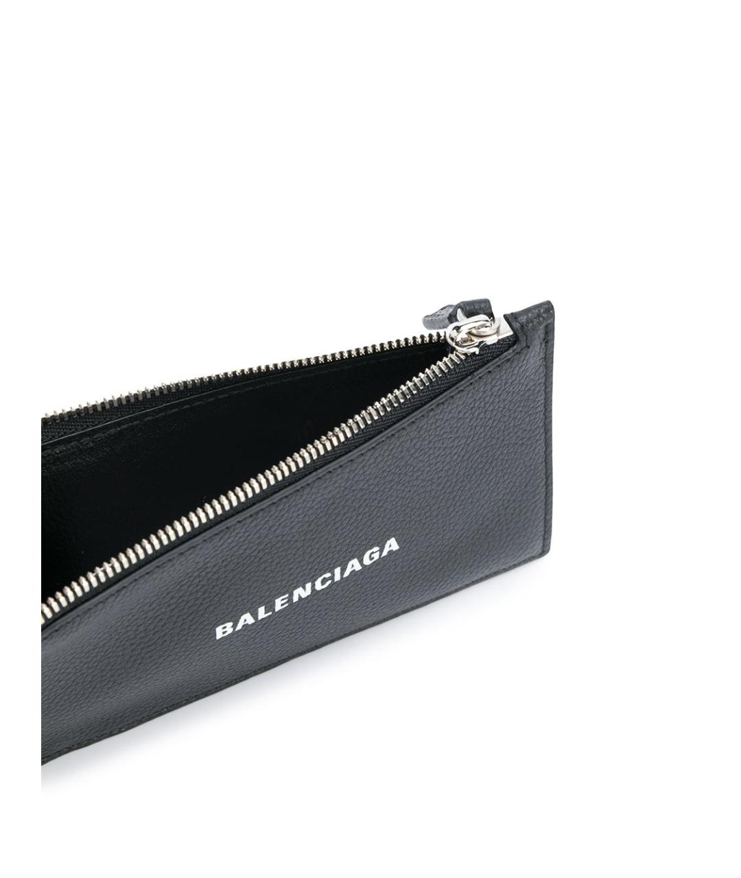 BALENCIAGA Черный кожаный кошелек, фото 2