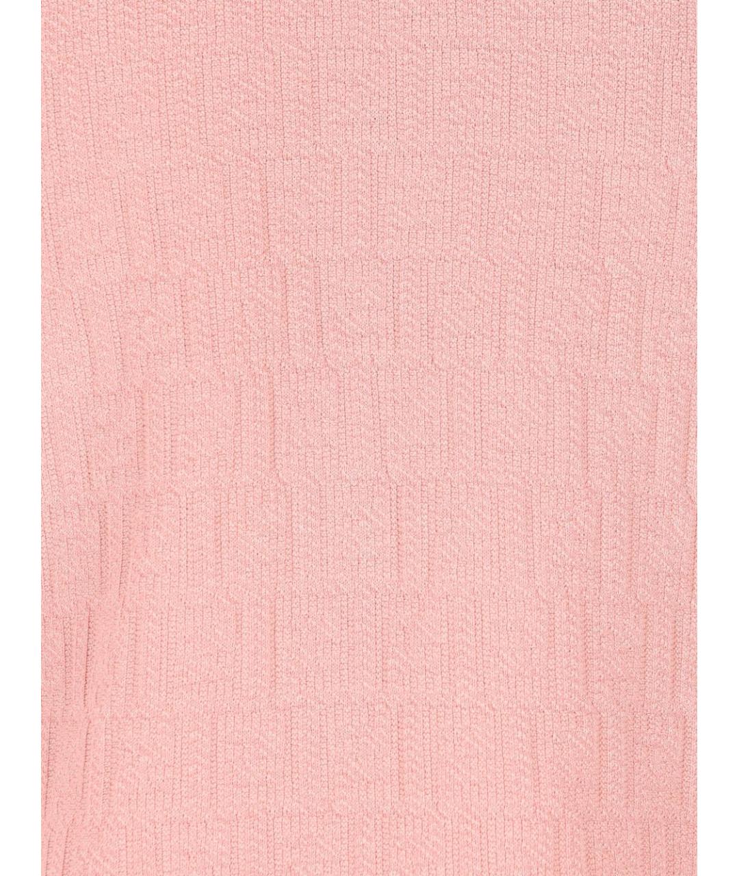 FENDI Розовая хлопковая футболка, фото 4
