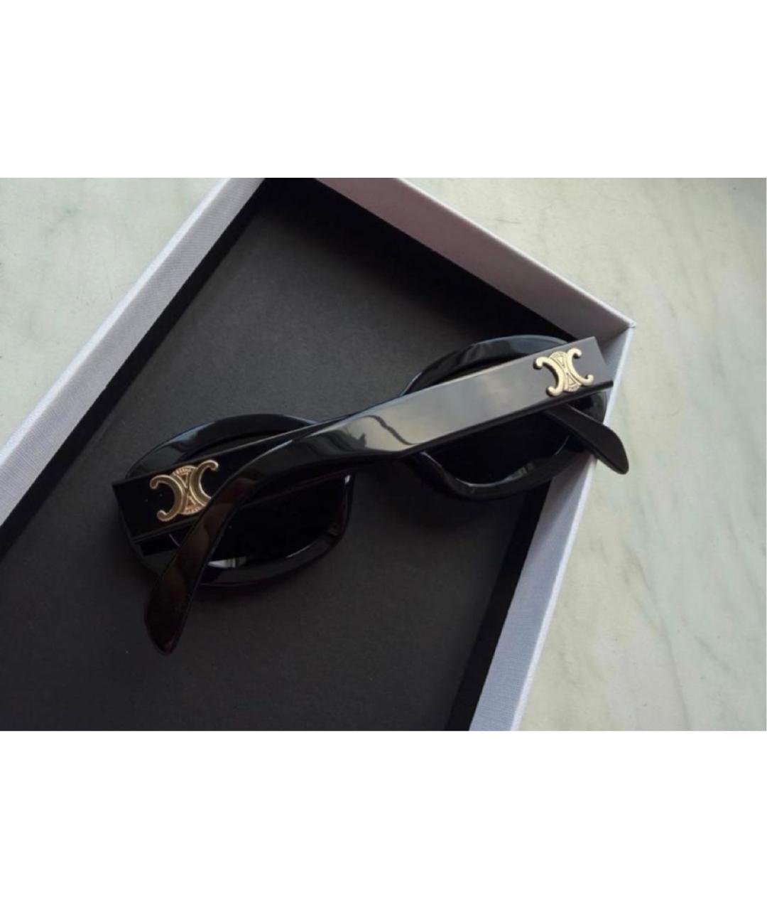 CELINE Черные пластиковые солнцезащитные очки, фото 4