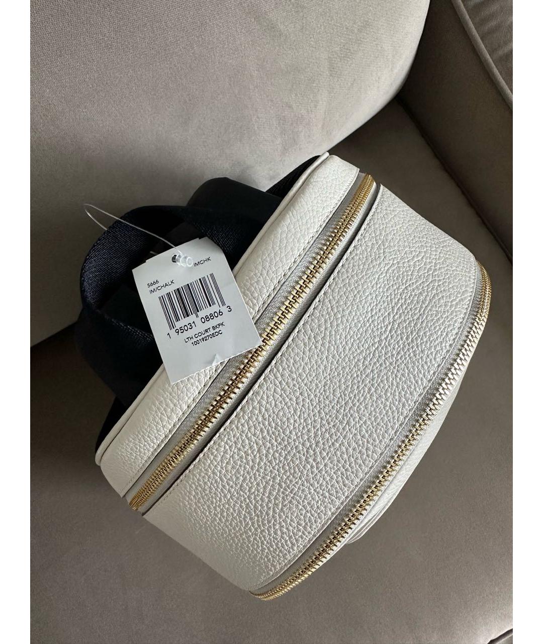 COACH Белый кожаный рюкзак, фото 5