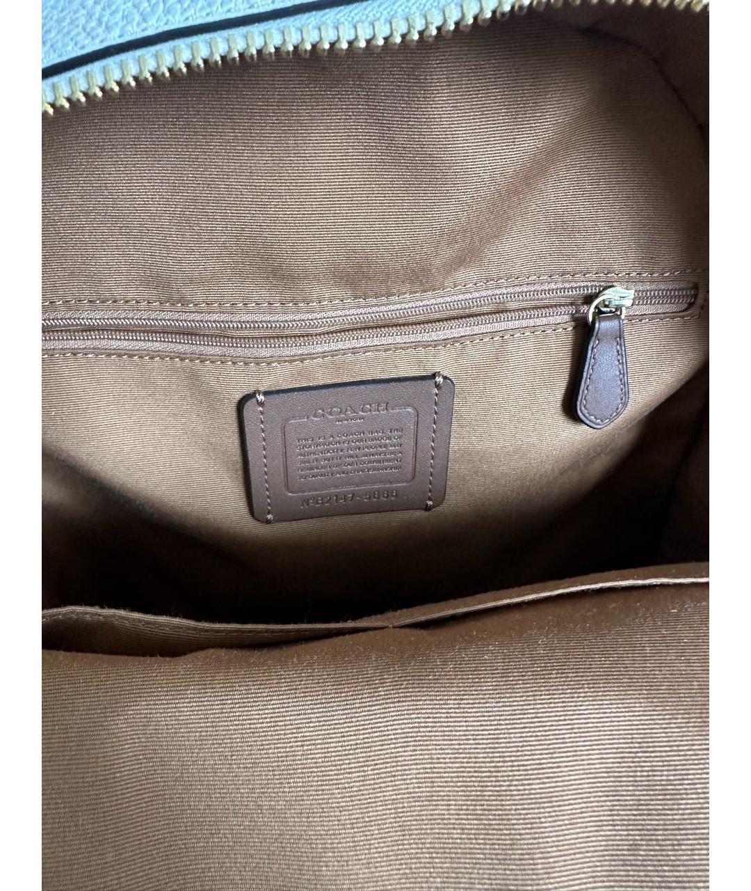 COACH Белый кожаный рюкзак, фото 4