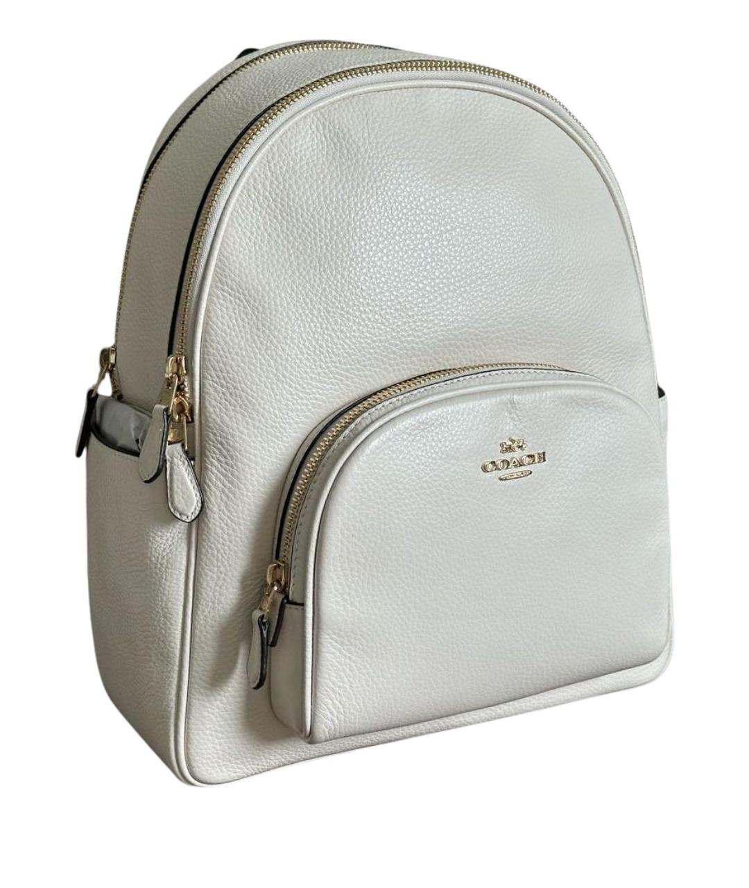 COACH Белый кожаный рюкзак, фото 1