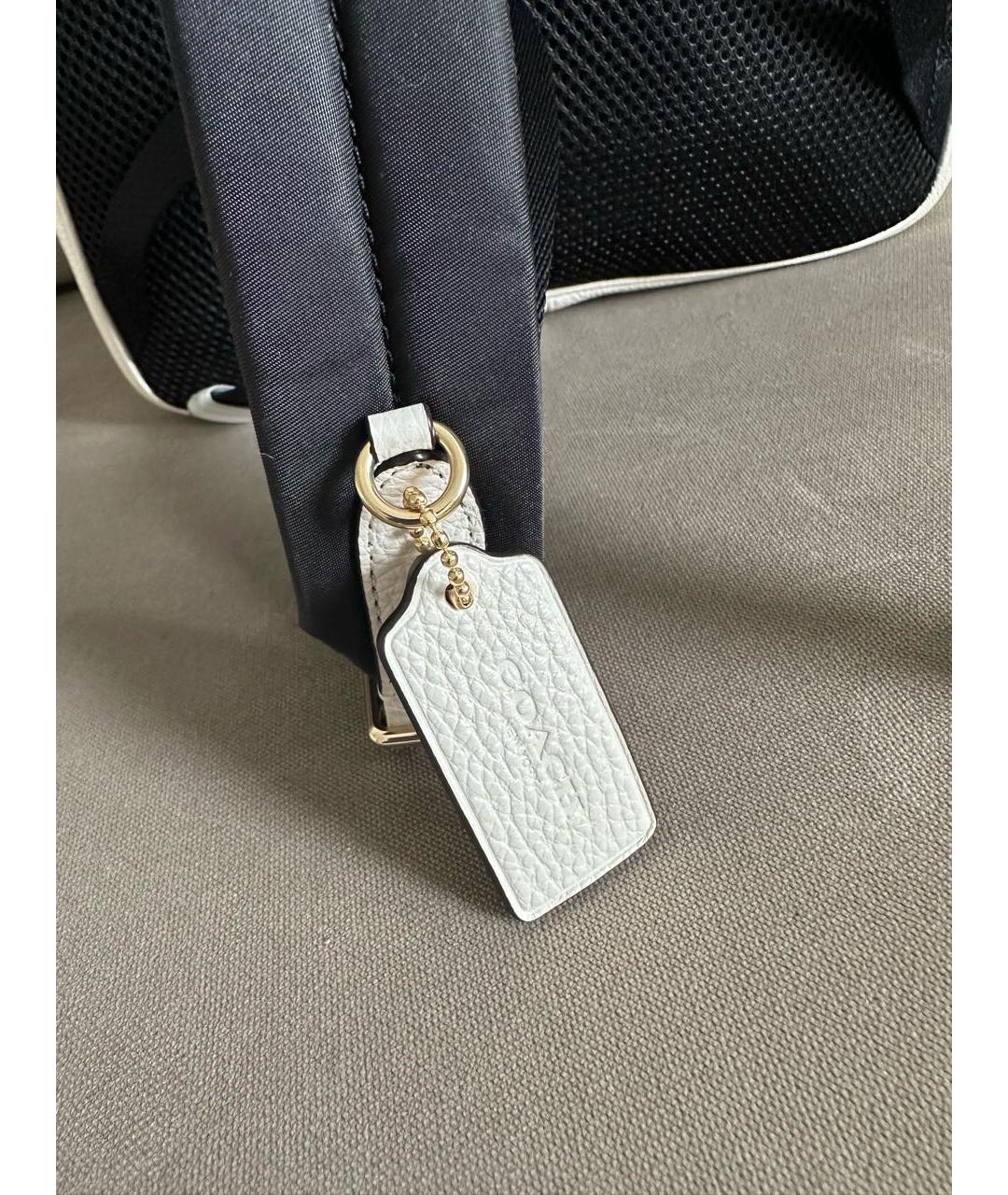 COACH Белый кожаный рюкзак, фото 6
