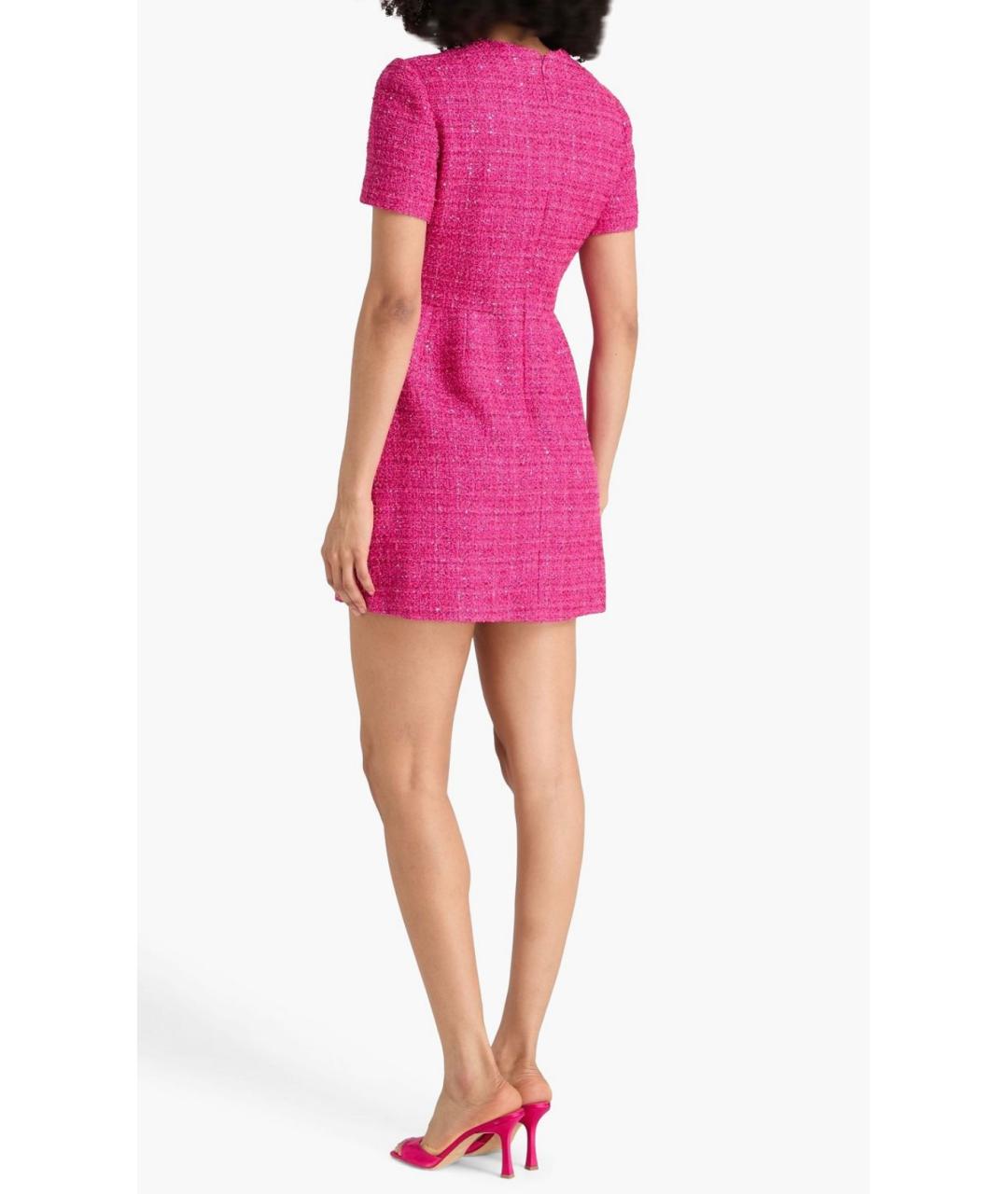 VALENTINO Фуксия хлопковое коктейльное платье, фото 3